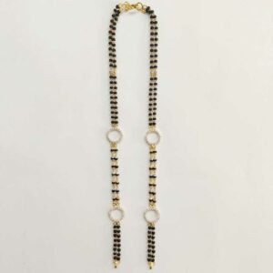 Designer cz double line mangalsutra