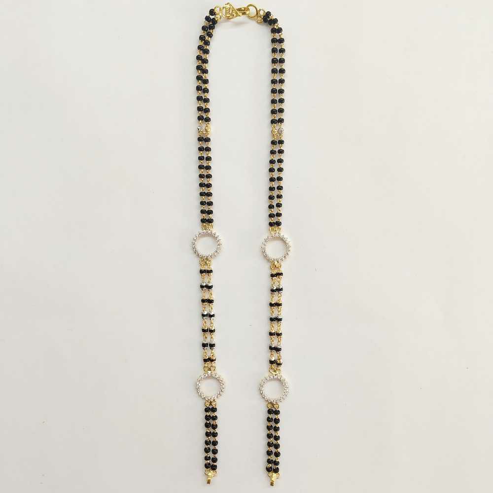 Designer cz double line mangalsutra