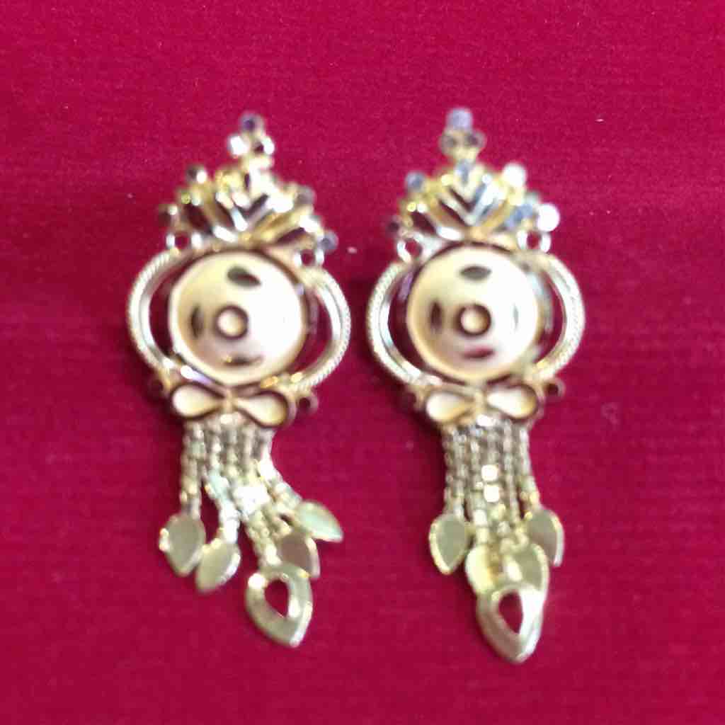 Round Shape 916 Gold Earring