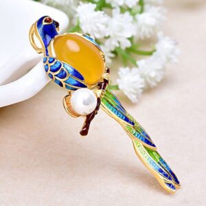 Cloisonne Enamel Jewelry Fashion Bird Brooch For Women