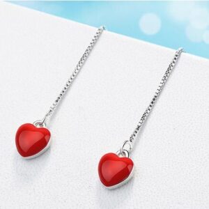 Heart Shape Long Earrings