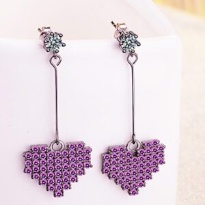 Antique Style Heart Shape Sui Dhaga Earrings