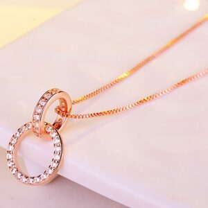 Delicate 916 Gold Diamond Pendant Set