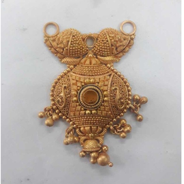 22KT Yellow Gold Antique Designer Bridal Pendant