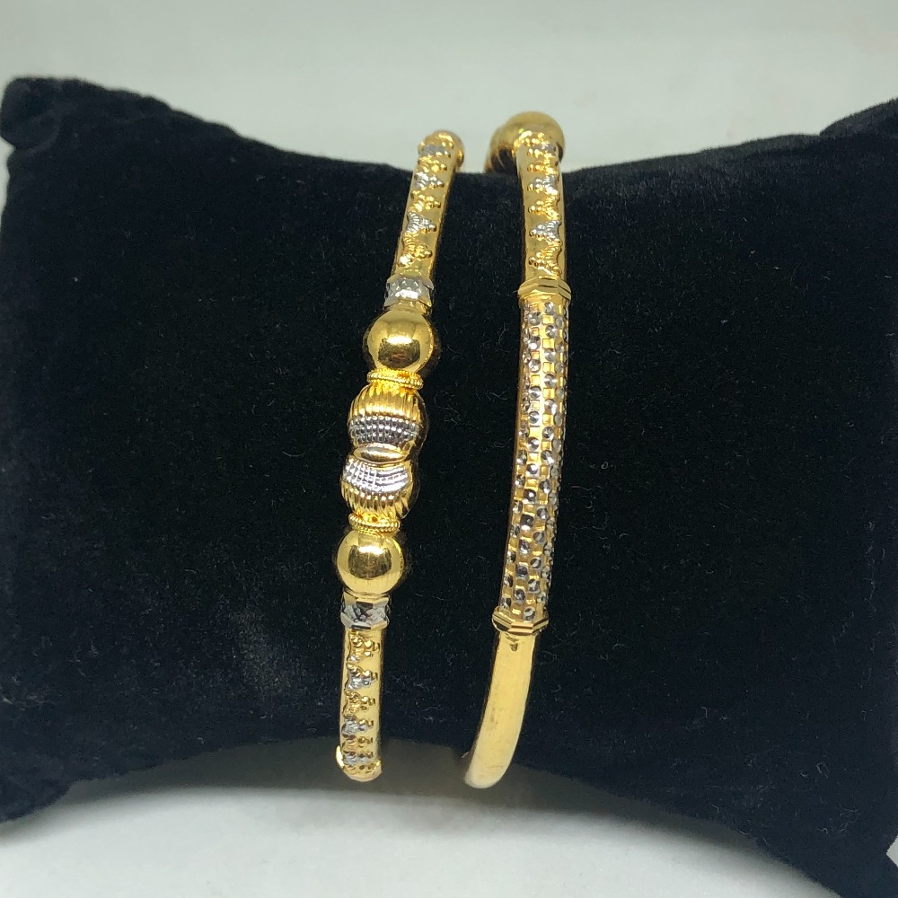 916 Gold Ball Pipe Copper Kadli Bangle VN-B13