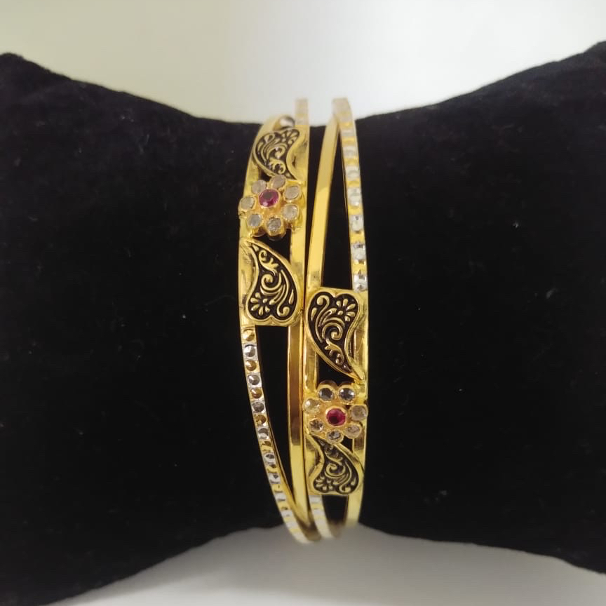 916 gold twisted copper kadli