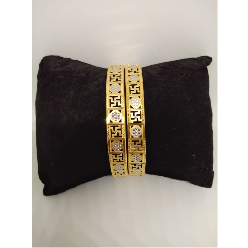 916 gold attractive swastik design copper kadli vn-b011