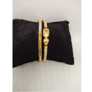 22Kt Gold Designer Modhiya Kadli Bangle VN-B004