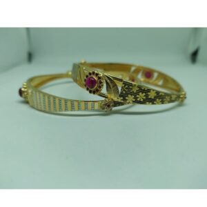916 Gold Fancy Pink Stone Copper Kadli VN-B003