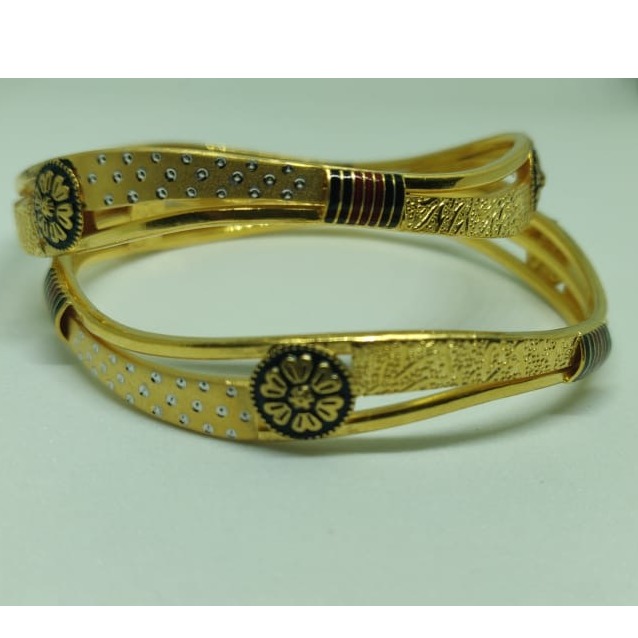 22KT Gold Antique Copper Kadli Bangle VN-B002