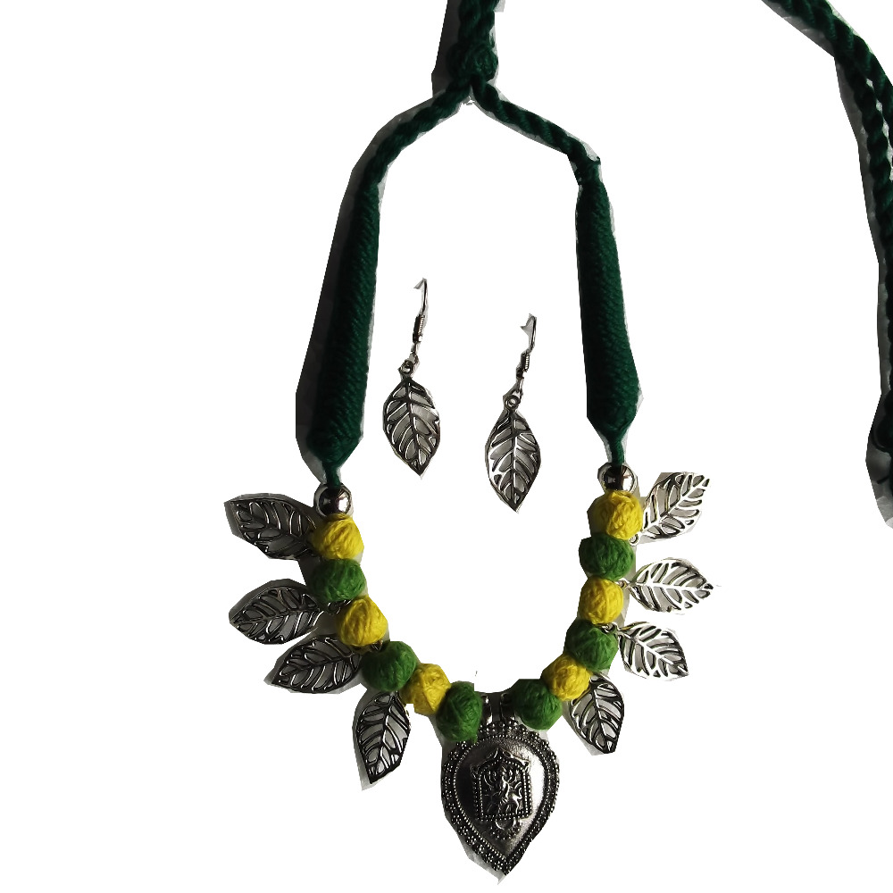 Leaf Oxidized Jewellery Neckless Set