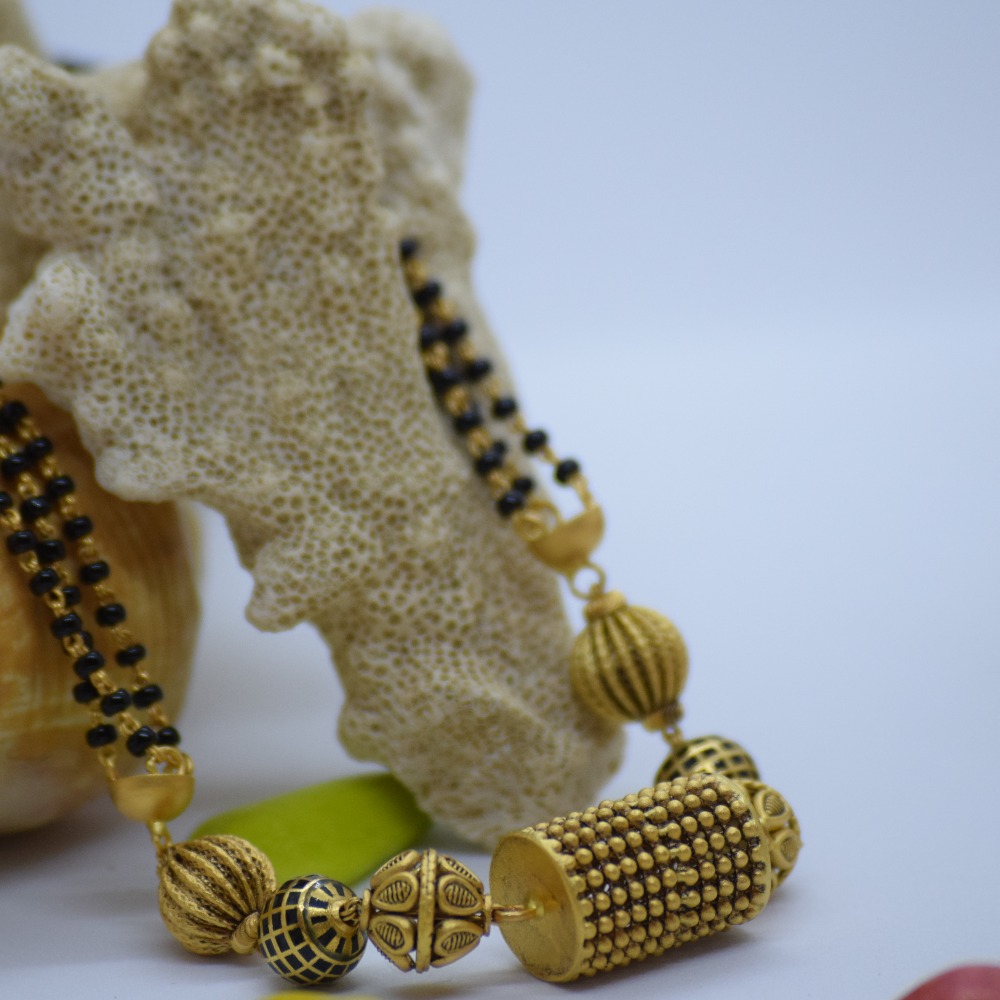 22k gold daily wear style mangalsutra ms 22/65