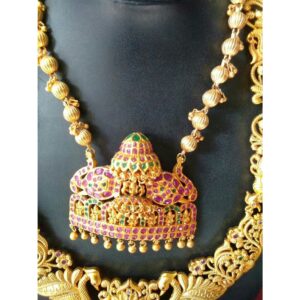 Artificial 1 Gram Gold Bridal Temple Jewellery