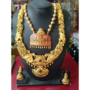 Artificial 1 Gram Gold Bridal Temple Jewellery
