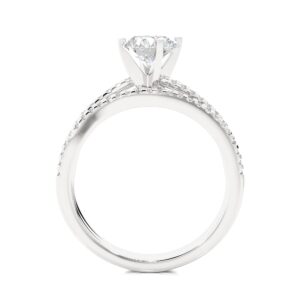 Double layer Solitaire Ring WG