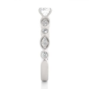 Uniquely Design Solitaire Ring WG