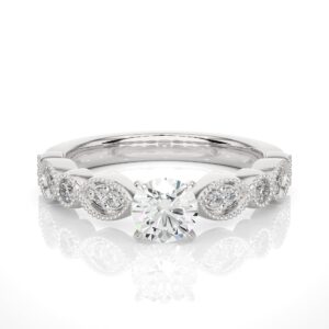 Uniquely Design Solitaire Ring WG