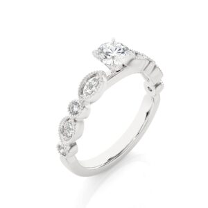 Uniquely Design Solitaire Ring WG