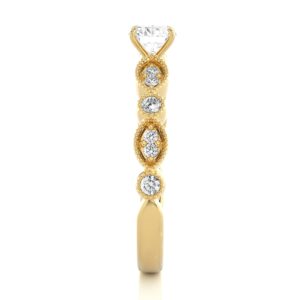 Uniquely Design Solitaire Ring YG