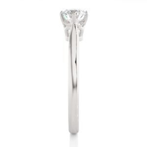 Solitaire Ring with Round Shaped Diamond WG