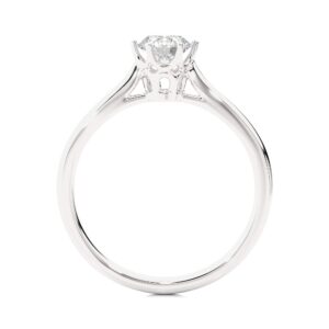 Solitaire Ring with Round Shaped Diamond WG