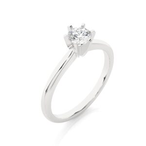 Unique Solitaire Ring WG