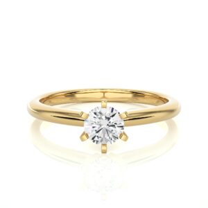 Unique Solitaire Ring YG