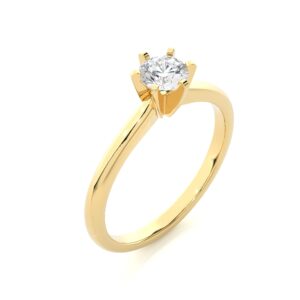 Unique Solitaire Ring YG