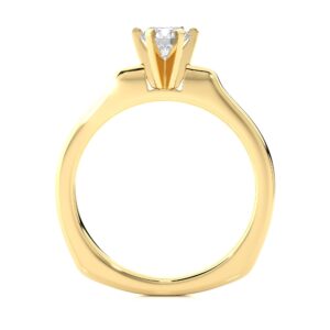 Fancy Solitaire Ring YG