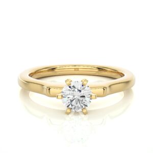 Fancy Solitaire Ring YG