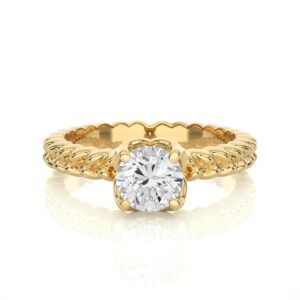 Dazzling Solitaire Ring YG