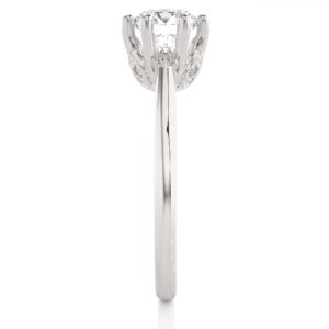 Solitaire Diamond Ring in White Gold