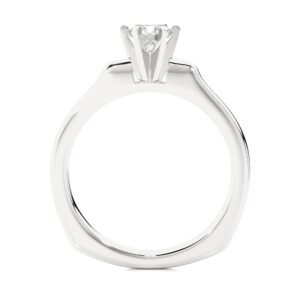 Solitaire ring 18k white gold