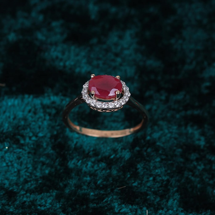 Solitaire with Cz Ladies Ring