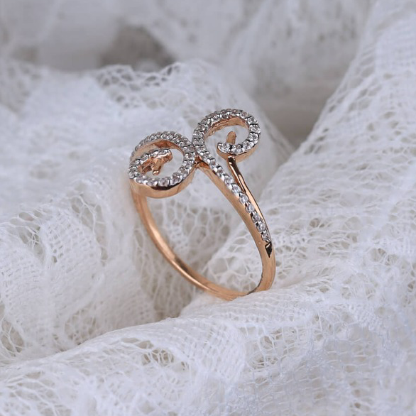 18k Gold Cocktail Style Cz ring