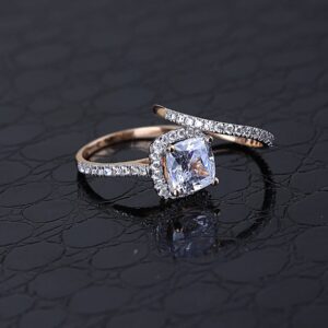 Gold full cz diamond ladies ring