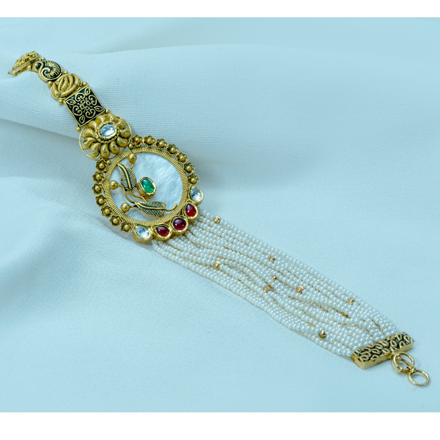 916 gOLD Antique Double Shade Bracelet LB-567