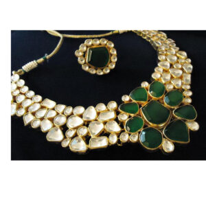 Unshaped Uncut Style Statement Designer Kundan Jewellery Necklace