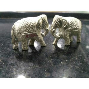 925 Cute Two Elephant Baby Showpiece