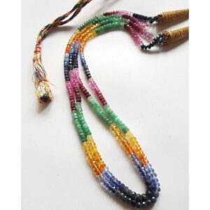 Fancy Coloring Gemstone Necklace