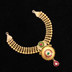 22kt Gold Antique Colorful Necklace Set