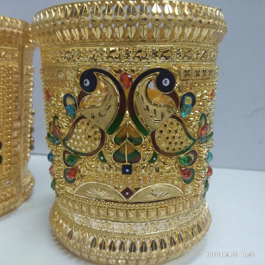 22KT Gold Peacock Design Rabari Gath Chud