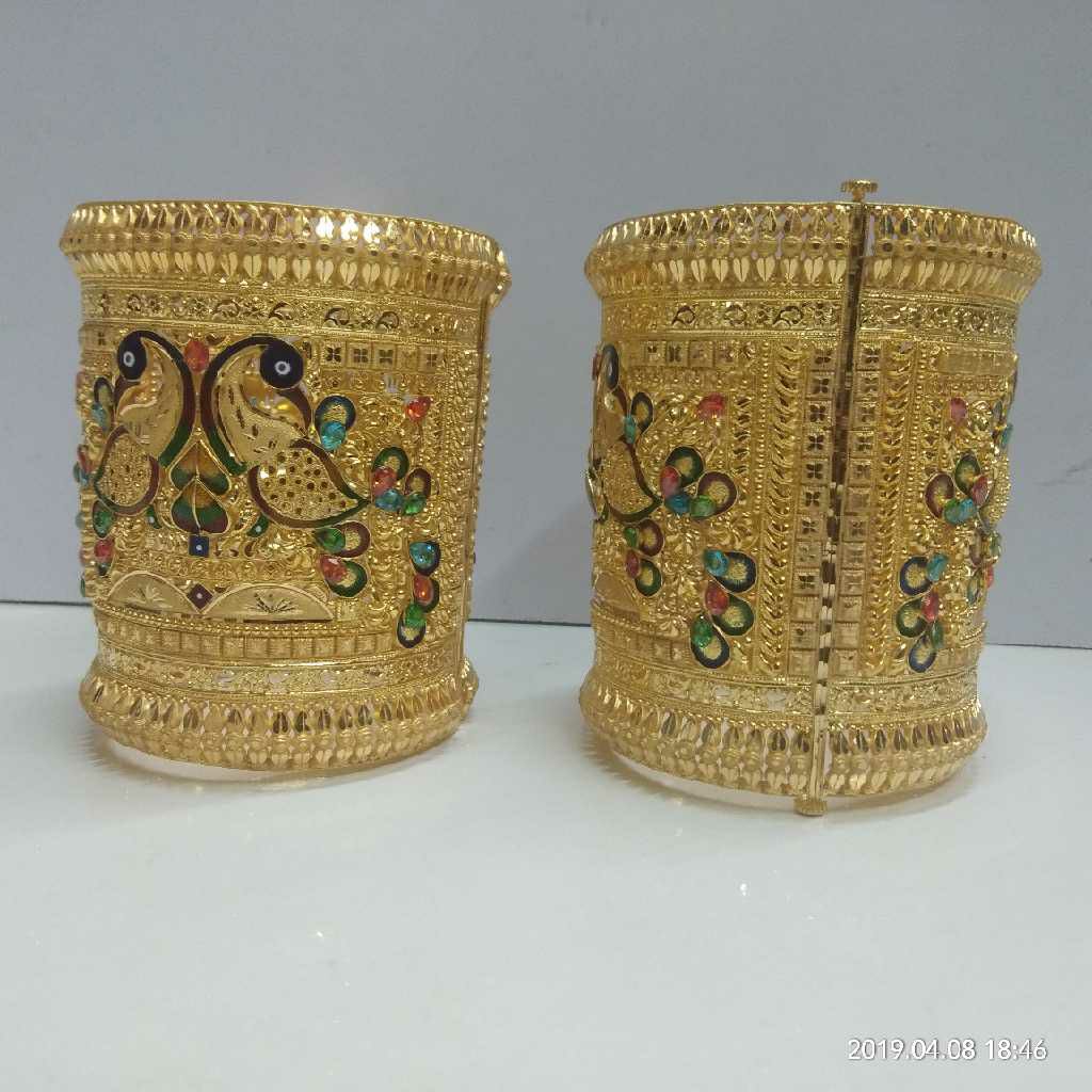 22KT Gold Peacock Design Rabari Gath Chud