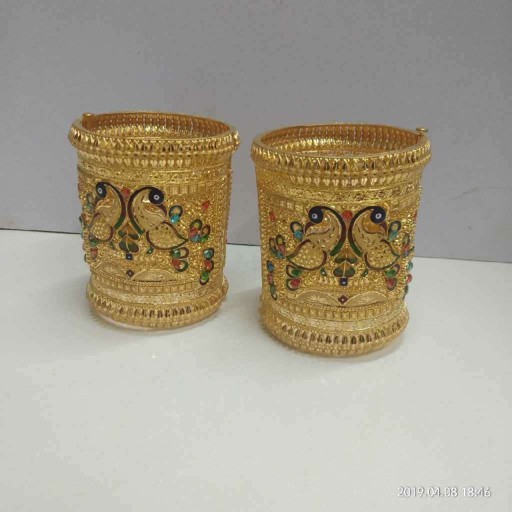 22KT Gold Peacock Design Rabari Gath Chud