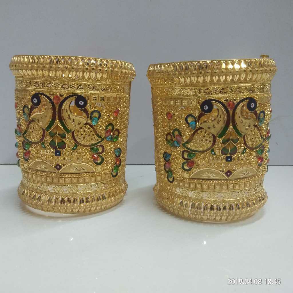 22KT Gold Peacock Design Rabari Gath Chud
