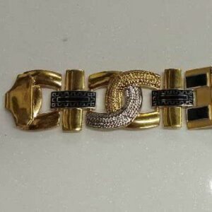 22KT Gold Handmade Hari Om Gents Bracelet