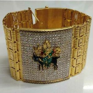 916 Gold Handmade Bharwadi Gents Bracelet