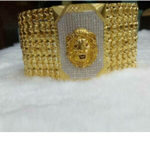 22KT Gold Lion Design Bahubali Gents Bracelet