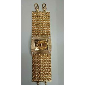 22KT Gold Antique Lion Design Gents Bracelet