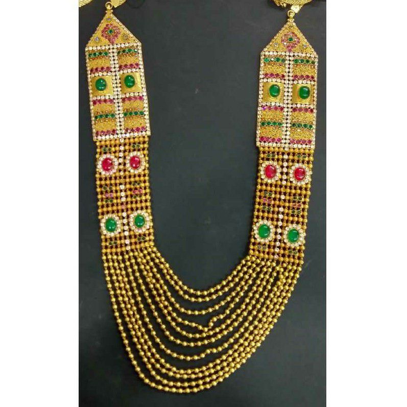 22KT Gold Bridal Rabari Broch Mala